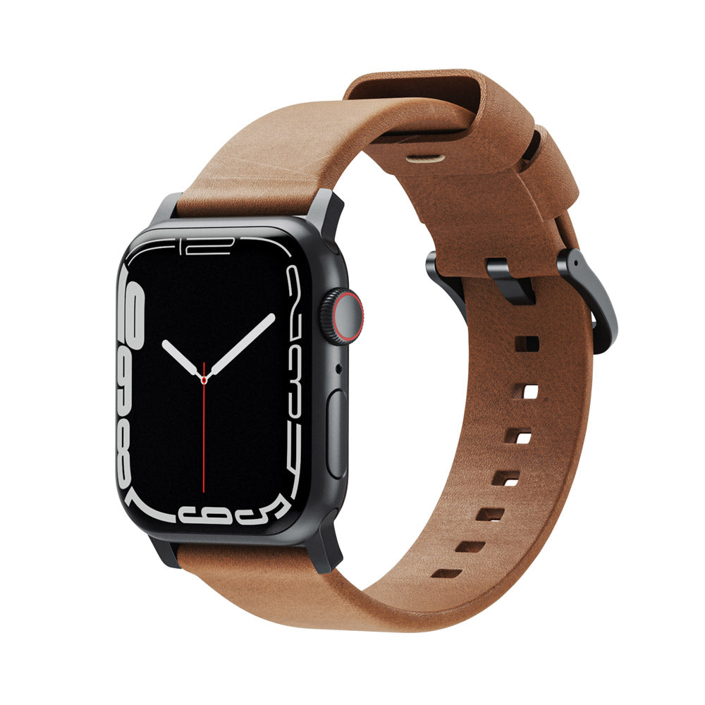 Leather 44mm apple watch on sale band